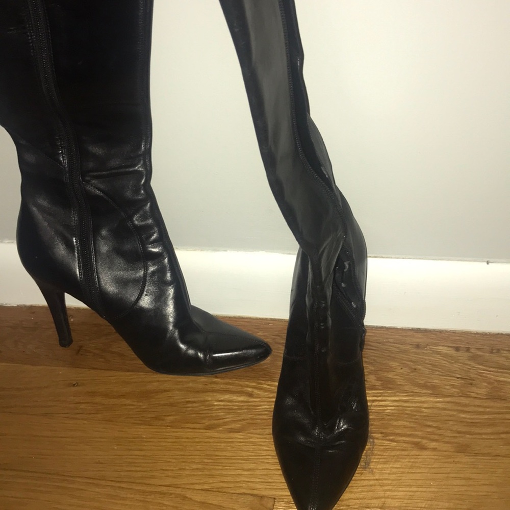 Barely worn high black boots